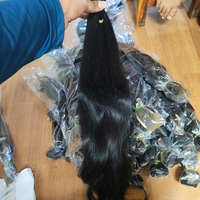 Cheveux Humains Vierges Premium Bruts, Cuticules Alignées, Cheveux Indiens Noir Naturel, Vente en Gros 100g, Double Trame Faite à la Machine, Donneur Unique, Perm