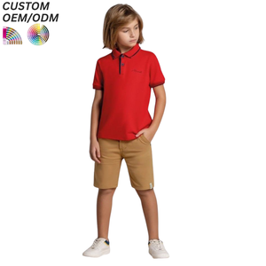 Conjunto de Ropa de Verano para Niños, Diseño Personalizado OEM, Camisetas Polo Transpirables y Ecológicas, Pantalones Cortos Casuales para Niños - Product Image 6