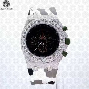 Reloj Mecánico de Lujo para Hombre Charm Jewells, Caja Poligonal de 43 mm, Cronógrafo Analógico, Correa de Acero Inoxidable, Cierre Plegable - Product Image 1