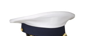 Maritime ceremonial untrimmed cap, Gold Embroidered peaked cap, gold braid strap, anchor badge cap, premium uniform cap - Product Image 5