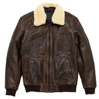 Blouson aviateur en cuir véritable pour homme, blouson unisexe en cuir de mouton et de vache véritable, fermeture éclair, plusieurs poches, style motard