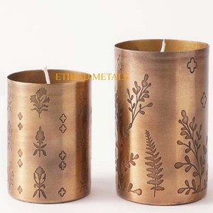 Portavelas decorativos de metal, portavelas aromáticos Dance of Frondescence, velas votivas de metal hechas a mano - Product Image 5