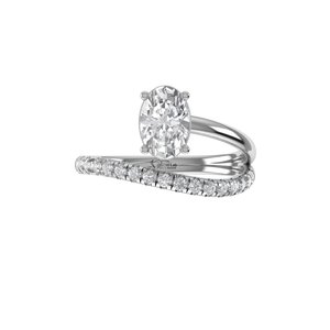Excellent Oval Cut Lab Grown Diamond <b>Ring</b> <b>925</b> <b>Silver</b> 9kt, 14kt, 18kt Gold Diamond <b>Rings</b> for Women's Engagement <b>Ring</b> - Product Image 3