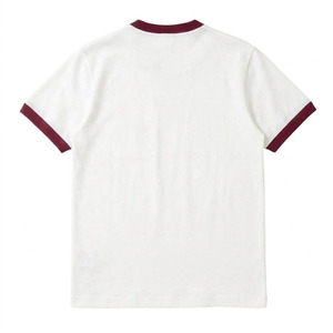เสื้อยืดคอกลมแขนสั้นผู้ชายแบบถัก ตัดเย็บตามสั่งขายส่ง แต่งขอบตัดกัน ผ้าฝ้าย 100% ระบายอากาศได้ดี ไม่เป็นขุย ทรงหลวม สไตล์วินเทจ - Product Image 3