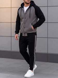 Conjunto Deportivo de Felpa Ligera para Hombre, Ropa Deportiva para Ejercicio, Salidas Informales y Comodidad en el Hogar - Product Image 4