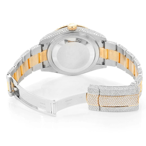 Reloj de Cuarzo de Acero Inoxidable con Incrustaciones de Moissanita VVS, Estilo Hip Hop, con Correa de 20 mm y Esfera de Vidrio Revestido - Product Image 4