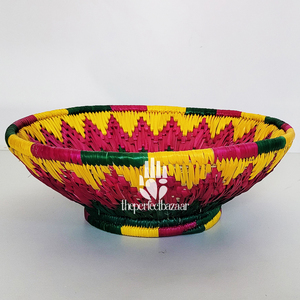 Cesta Abierta Multiusos Hecha a Mano con Hierba Moonj Natural - Ecológica, Duradera, Tamaño Mini - Product Image 4