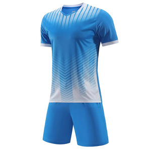 Custom Sublimated Ice Hockey Uniform Men's Blue White Gold Striped Jersey Pants Full Sleeve Moisture Wicking 100% Polyester - Product Image 5
