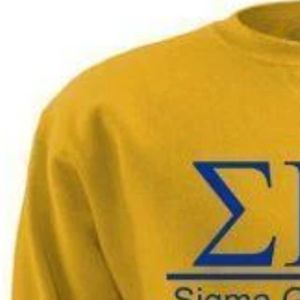 Sudadera con mensaje de Sigma Gamma Rho, dorada, para mujer, sudadera de forro polar con cuello redondo, diseño gráfico con letras, personalizada para universidad - Product Image 4