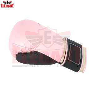 OEM ODM Service Collection Cowhide Leather <b>Boxing</b> <b>Gloves</b> Pink And Black Stitching Kickboxing Fighting Training Equipments - Product Image 5
