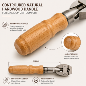 Tornillo de Banco Ajustable con Mango Hueco de Madera para Joyería, Trabajo con Alambre y Sujeción de Precisión, 5.12 Pulgadas, ZetomedPro - Product Image 3