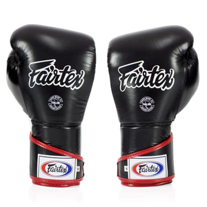 ถุงมือชกมวย Fairtex คุณภาพสูง แบบมืออาชีพ สไตล์เม็กซิกัน สีแดงขาว หนังแท้ ปิดแบบตีนตุ๊กแก สำหรับฝึกซ้อม - Product Image 6