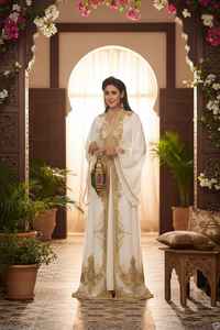 Vêtements islamiques traditionnels musulmans de Dubaï, kaftan abaya jubbah grande taille, longueur au sol, col haut, manches longues, mode féminine - Product Image 6