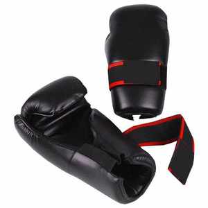ถุงมือชกมวยพิมพ์โลโก้ตามสั่ง ถุงมือมวยไทย คิกบ็อกซิ่ง สำหรับฝึกซ้อม MMA เทควันโด แบบผูกเชือก ระดับมืออาชีพ - Product Image 2