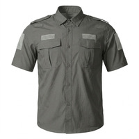 Vêtements de travail de sécurité style 2024, chemise de travail cargo multi-poches + pantalon, polo à manches courtes, uniformes de garde de sécurité unisexes