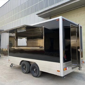 Camion de restauration rapide professionnel entièrement équipé avec friteuse, châssis en aluminium, barbecue motorisé, remorque de concession, véhicule de service alimentaire mobile - Product Image 2