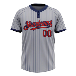 Camiseta de Béisbol Personalizada SAKYA, Franjas Grises de tu Equipo, Manga Corta, para Hombre, 100% Poliéster, Secado Rápido, Impresión Digital 3D, Verano - Product Image 2