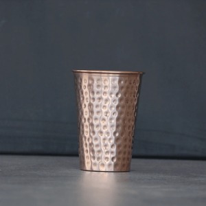 Verre à eau en cuivre finition antique pour boire de l'eau, volume 300 ml, 1 pièce (300 ml, cuivre, noir) - Product Image 5