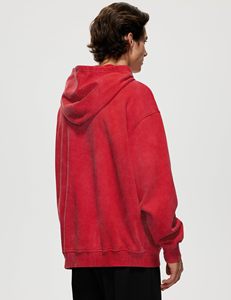 Sudadera con capucha para hombre de tela de alta demanda, con cuello alto, cremallera suave, lavado ácido, estilo casual, precio bajo, logotipo personalizado, la más vendida y a la moda. - Product Image 4