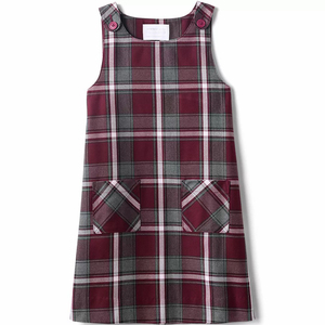 Suéter sencillo para niñas, verde y negro a cuadros, con bolsillo, uniforme escolar personalizado - Product Image 6