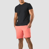 Shorts pour hommes de couleur unie, taille moyenne, élastiques, séchage rapide, vêtements décontractés