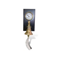 Horloge murale légère à quartz analogique en laiton antique, style côtier, vintage, nautique, maritime, décorative pour la maison, horloge de bureau