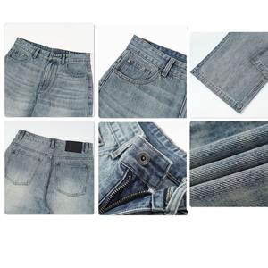 Jeans Baggy Personalizados al por Mayor para Hombre, de Alta Calidad, Azul Oscuro, Corte Recto, Estilo Y2K, Hip Hop, Moda - Product Image 3