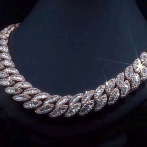 Collar de cadena cubana Miami con incrustaciones de moissanita de corte baguette de 16 mm, personalizado, en plata 925, estilo hip hop, a bajo precio. - Product Image 1