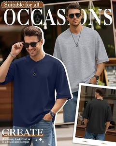 เสื้อยืดโอเวอร์ไซส์ผ้าฝ้ายแท้ 100% น้ำหนัก 220 กรัม พิมพ์ลายตามสั่งที่ไหล่ สไตล์ฮิปฮอป ไซส์ใหญ่พิเศษ ผ้าฝ้ายแท้ 100% ทรงบ็อกซี่ สำหรับผู้ชาย - Product Image 6
