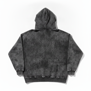 Sweat à capuche noir délavé en molleton bouclette, pull décontracté avec poche avant, idéal pour l'automne, anti-boulochage, 320 g/m², coupe oversize pour homme - Product Image 3