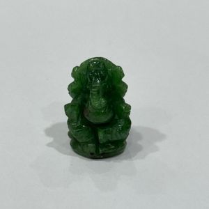 Estatua de Ganesha de Tsavorita Natural Antigua, Tallado Rústico Único, 57.50 Quilates, AAAA, Tanzania, Pieza de Arte Coleccionable de Gema Rara - Product Image 6