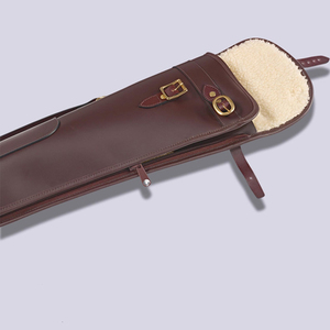 Leather <b>Gun</b> <b>Case</b> with Shoulder Strap Durable Solid Color Hunting Accessory All Seasons Use - Product Image 5