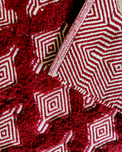 Alfombra Moderna de Algodón Shaggy Personalizada, Diseño Abstracto Jacquard, Antideslizante, Apta para Mascotas, Tejido Plano para Entrada de Casa - Product Image 4