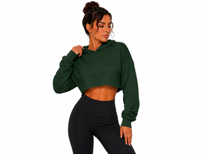 Sudadera corta de moda para mujer, diseñada para uso diario, costuras de primera calidad, tela duradera, estilo moderno y cómodo. - Product Image 1