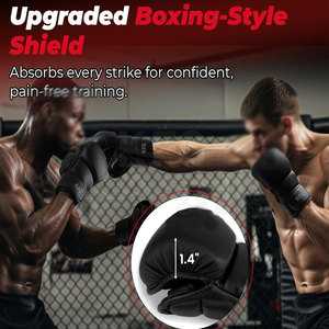 Guantes de Piel para Kick Boxing y MMA, Ajustables, Transpirables, que Absorben la Humedad, para Entrenamiento Físico y de Fuerza - Product Image 4