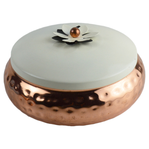 Tarro de galletas de diseño redondo morado, tarros y recipientes para galletas chapados y pintados, tarro de dulces de diseño metálico - Product Image 6