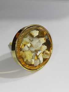 Poignée de tirage en agate de pierre naturelle de luxe pour meubles design - Product Image 1