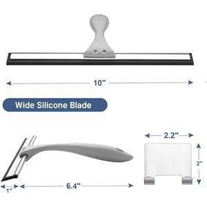 Spatola Multiuso da 10 Pollici con Gancio per Vetri Doccia, Finestre, Specchi, Piastrelle, Vetri Auto, per Pulizia di Porte e Finestre - Product Image 2