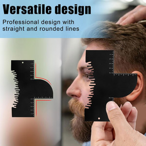 Tarjetas de Mejora de Peinados con Indicadores de Medición, Herramienta Reutilizable para Dar Forma a la Línea del Cabello y la Barba, Spray de Color Profesional para Definir Bordes - Product Image 4