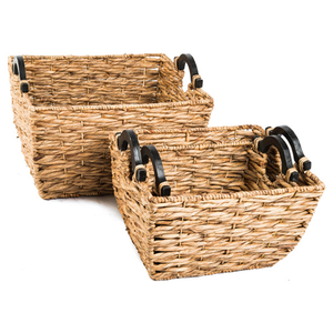 Haute qualité en gros nidification à la main jacinthe d'eau tissé luxe écologique multifonction panier de rangement durable maison - Product Image 1