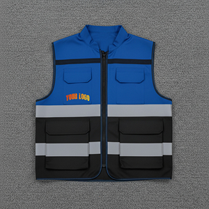 OEM 2-color High Visibility Anti-static Safety Vest Mesh Reflective Waterproof LED <b>Flash</b> Customized Logo 2 Tone Unisex - Product Image 6