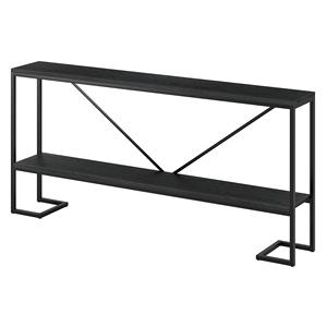Escritorio para Pasillo Estrecho y Largo, Muebles Modernos para Sala de Estar, Estantes con Aspecto Metálico, Base de Patas Únicas - Product Image 6