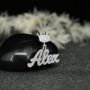 Custom Crown Name <b>Pendant</b> Necklace 925 Sterling <b>Silver</b> Diamond Look Iced Out Personalized Hip Hop Jewelry Luxury <b>Pendant</b> Wholesa - Product Image 5