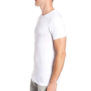 Premium Men's Solid <b>White</b> Crew Neck T-Shirt | 100% Cotton Casual Short Sleeve <b>Tee</b> | Slim Fit Quick Dry Breathable Anti-shrink - Product Image 3