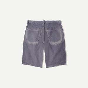 Venta al por mayor 2026: Pantalones cortos de mezclilla 100% lavados de alta calidad para hombre, hasta la rodilla, con logotipo personalizado, servicio OEM y envíos rápidos. - Product Image 4