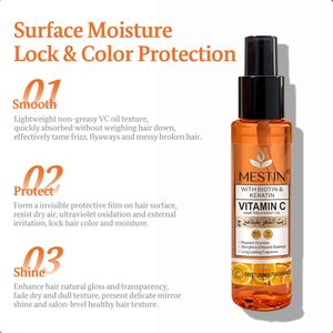 Olio Trattante per <span class=keywords><strong>Capelli</strong></span> Nutriente e Rinfrescante alla Vitamina C, Siero Riparatore con Biotina e Cheratina per <span class=keywords><strong>Capelli</strong></span> Secchi e Crespi, Rinforzante per <span class=keywords><strong>Capelli</strong></span> Deboli - Product Image 3