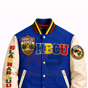 Chaqueta ligera para hombre estilo HBCU, cómoda y personalizada, chaqueta universitaria, chaqueta de colegio, chaqueta varsity hecha a medida. - Product Image 2