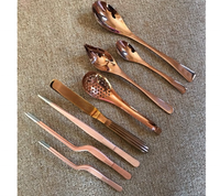 Ensemble de 8 outils de platsage professionnels en acier inoxydable plaqué or, kit culinaire pour la décoration et la garniture précises des aliments