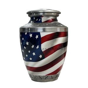 ขี้เถ้ากระดูกพิมพ์ลายธงชาติอเมริกันทำจากอะลูมิเนียมทนทานสำหรับผู้ใหญ่ - Product Image 1