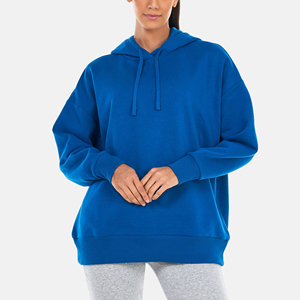 OEM Custom Made Oversized Heavy Weight Casual Soft Comfortable Streetwear <b>Blue</b> Hoodies for <b>Woman</b> - Product Image 6